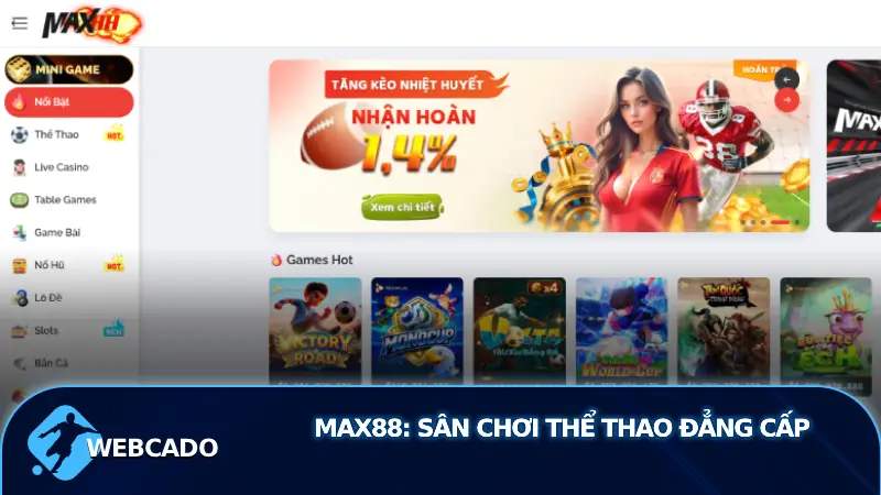 Max88 định vị thương hiệu cá cược thể thao và thu hút hàng triệu lượt truy cập mỗi tháng